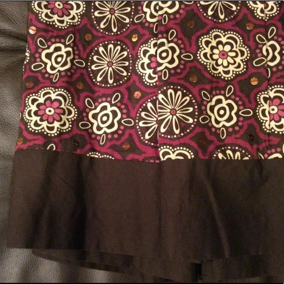 Loft cotton geometric print lined skirt. - Picture 2 of 3